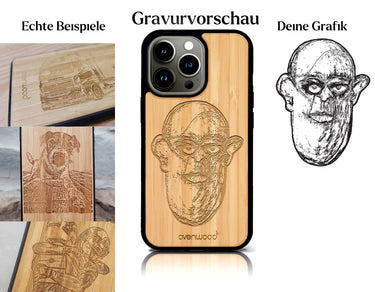 INDIVIDUELL iPhone 15 Pro Max Bambus-Kunststoff